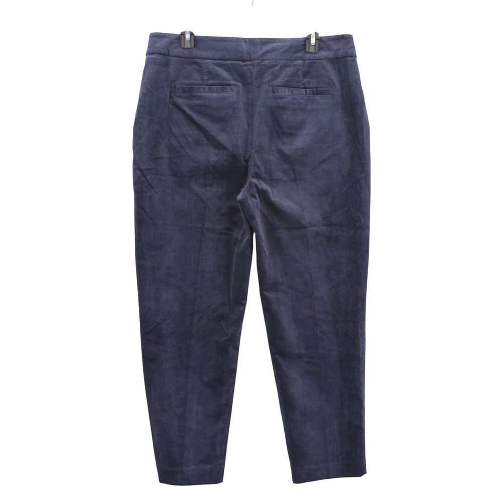 Boden Corduroy Tapered Trousers Fine Wale Stretch Pants Size 10 Navy Blue R0169 - Picture 2 of 11